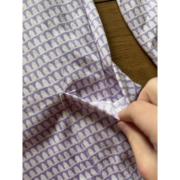 LulaRoe Women Size Large Open Front Cardigan Pockets Purple White Teacher Spring - Picture 6 of 12